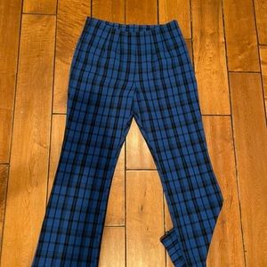 Free people plaid crop pants - stretchy